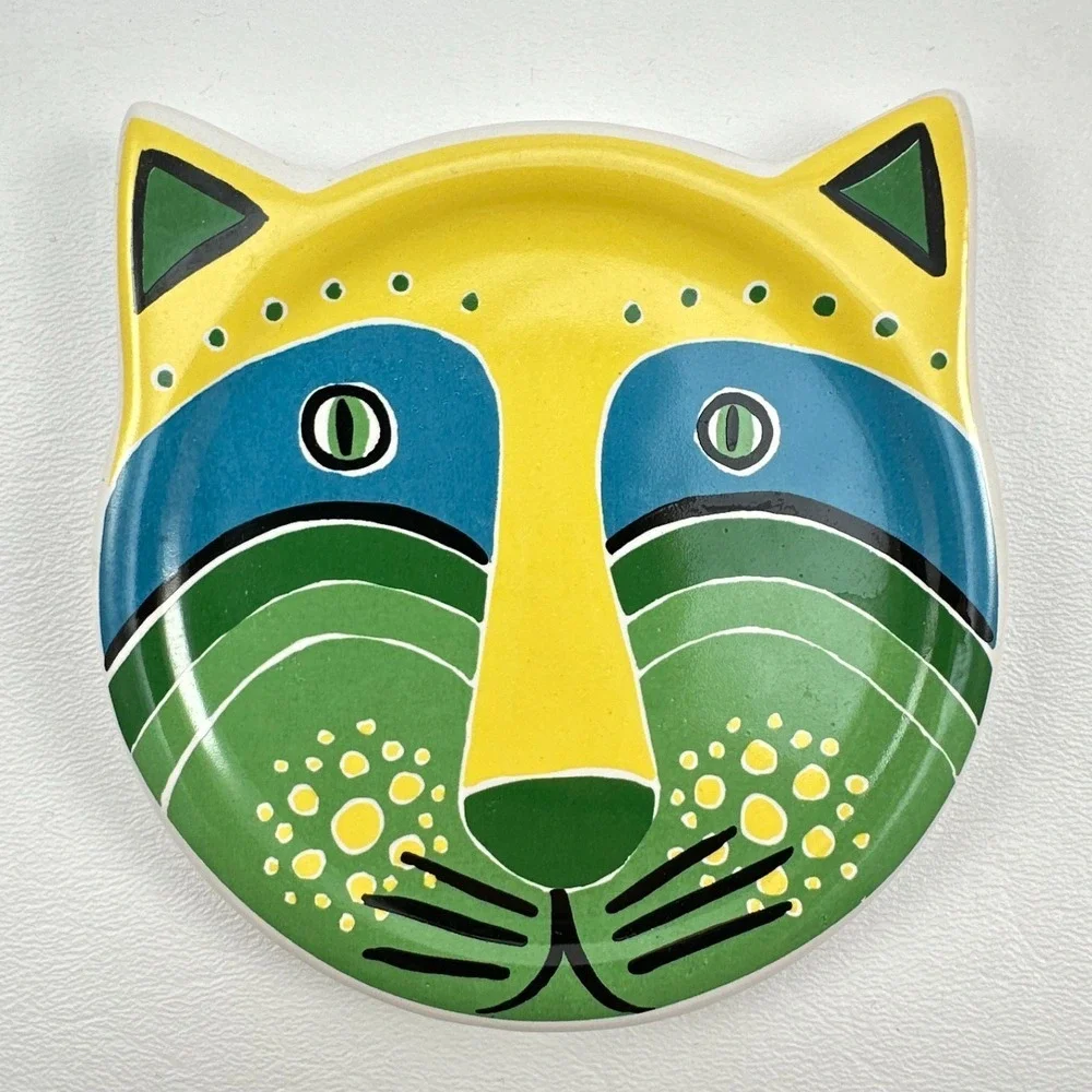 Cat Drink Coasters Ceramic Modern Vibrant Colors 4
